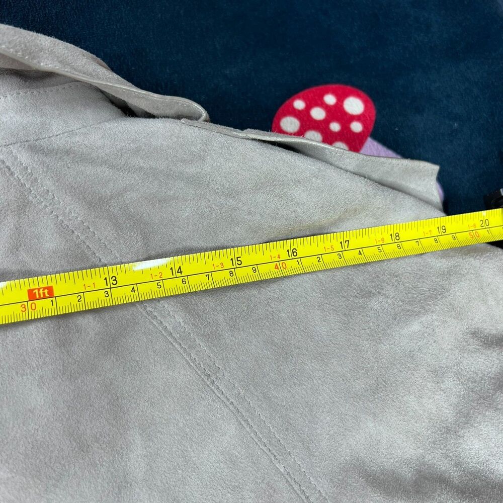 Oakwood NWT 100% Goat Suede Gray Trench Jacket Leather Paris Size XS - Picture 6 of 9